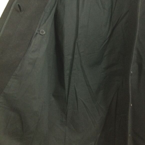 Cos Womens Wool Cashmere Overcoat Coat Jacket Side Slit Pockets Black Size 2 - Picture 10 of 14